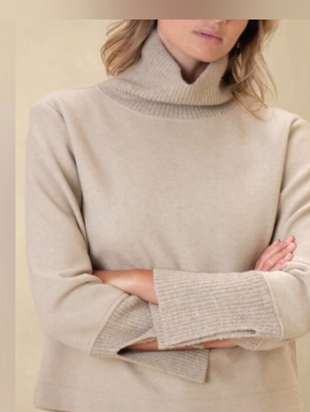 Banana Republic Sweatshirt Knit Turtleneck And Cuffs